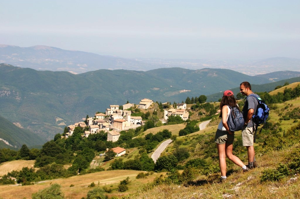 Overlooking the town of Gavelli, Italy